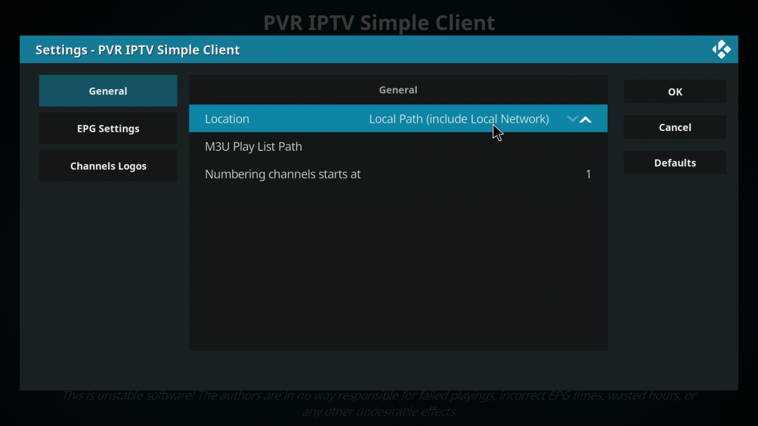 pvr manager stuck loading channels from clients